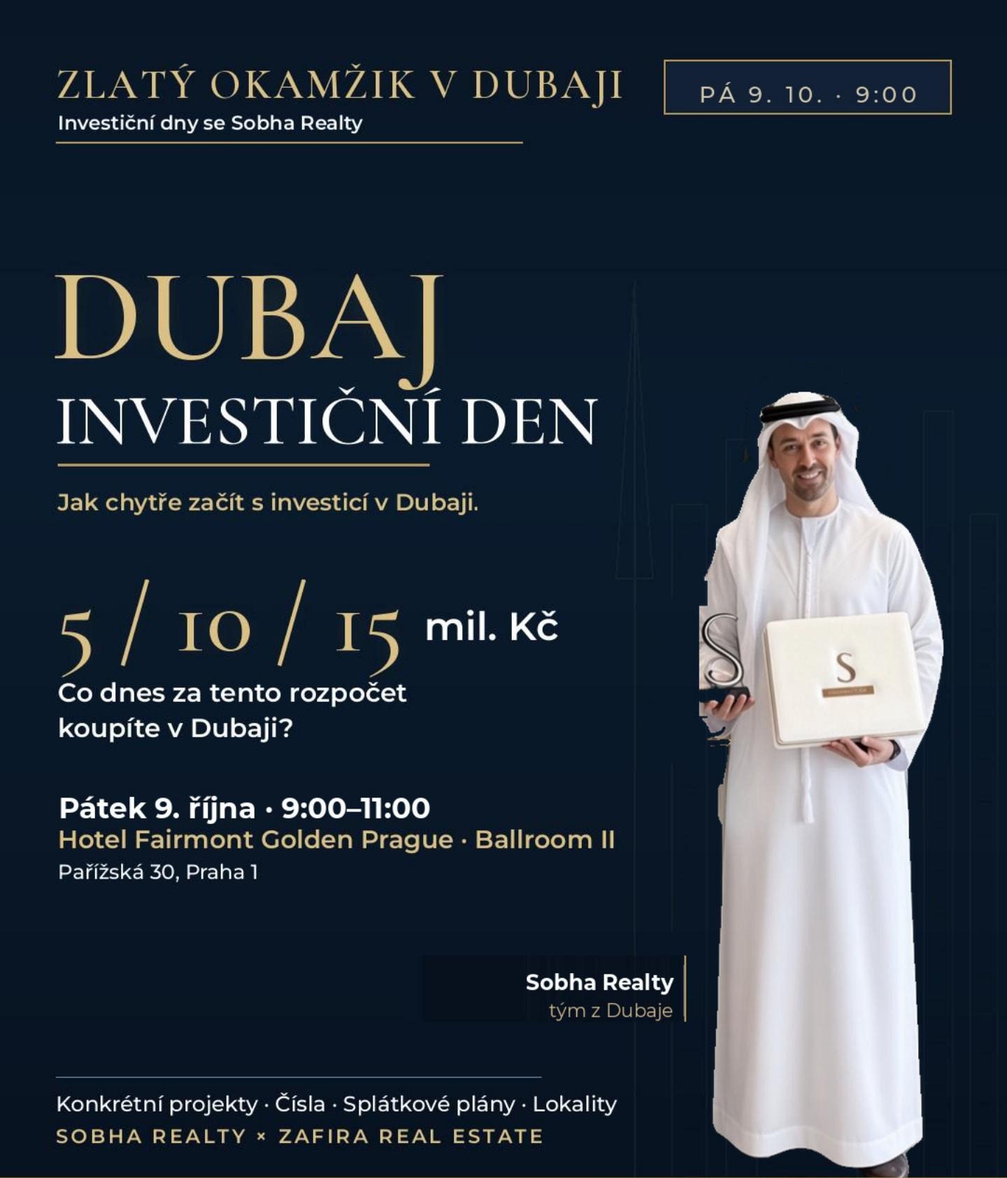 Pozvánka — Dubaj — Investiční den