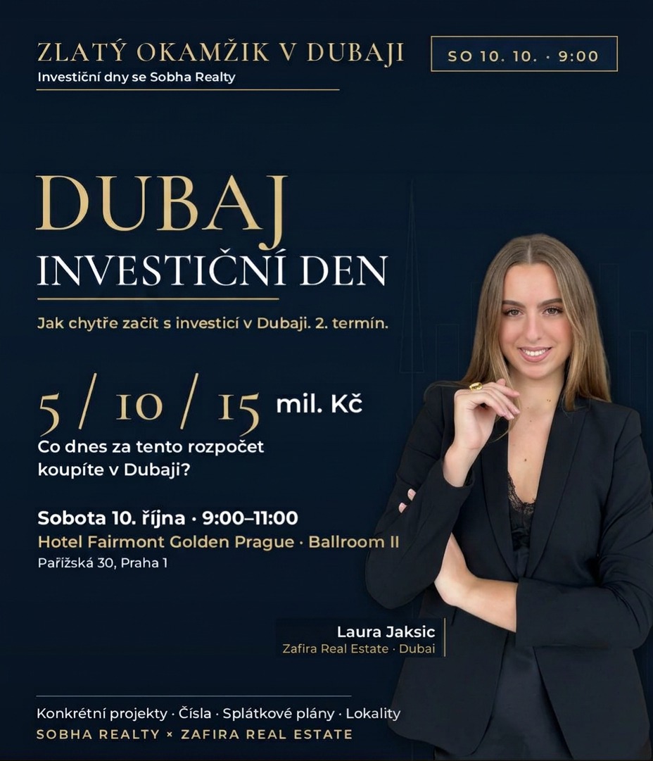 Pozvánka — Dubaj — Investiční den (2. termín)
